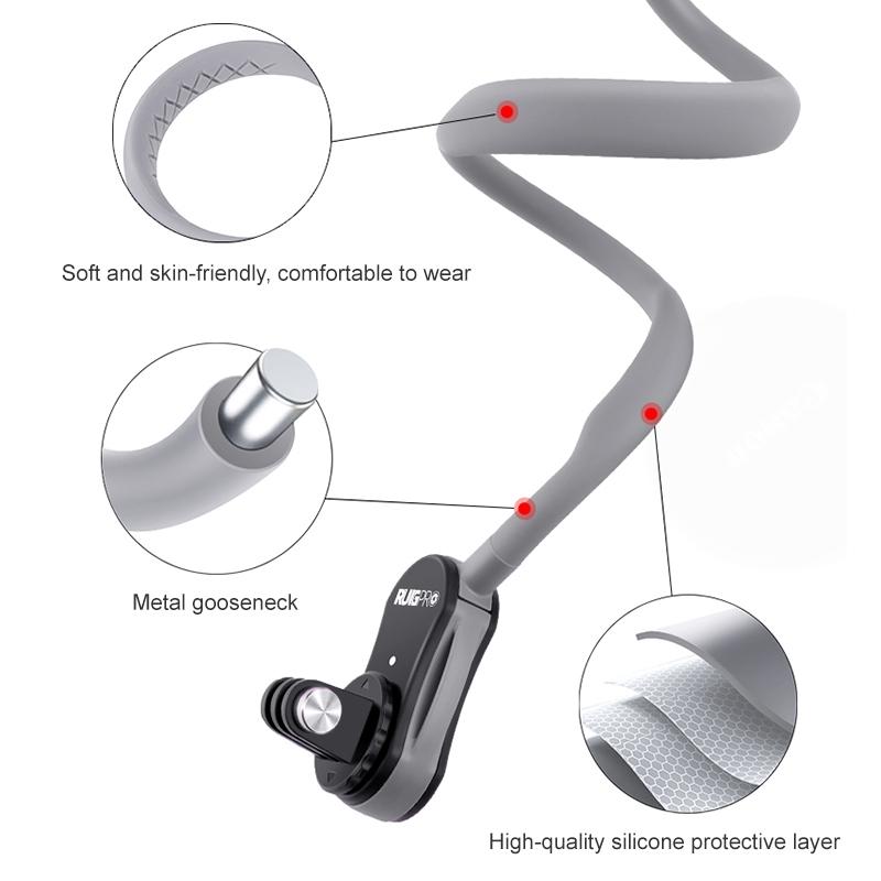 Flexible Neck Mount for Pov Viewing with Strap - Standard With Strap