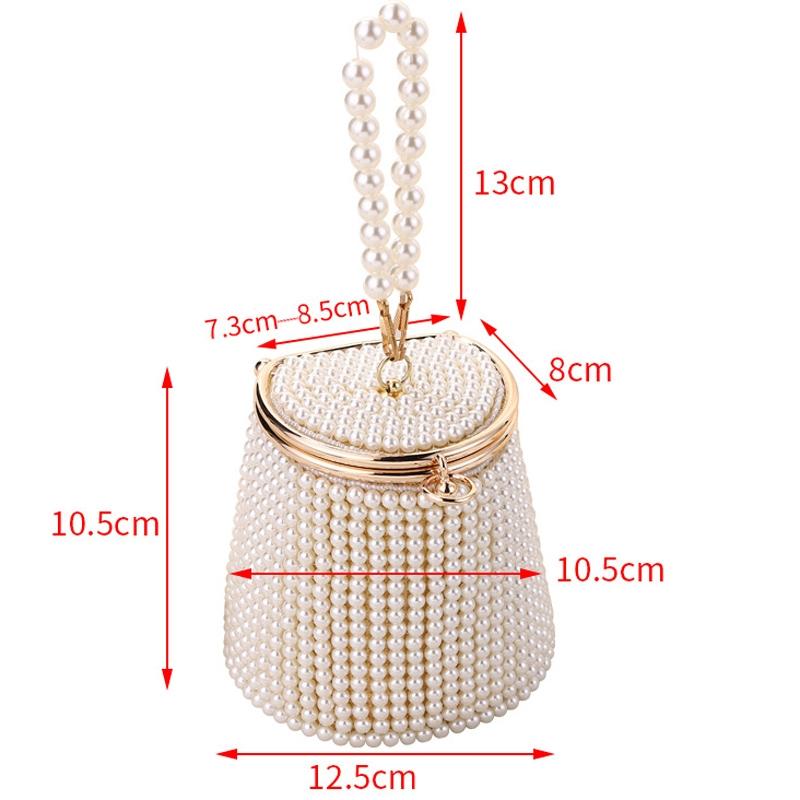 Mini Pearl Tote Bag Evening Bucket Ordinary Color