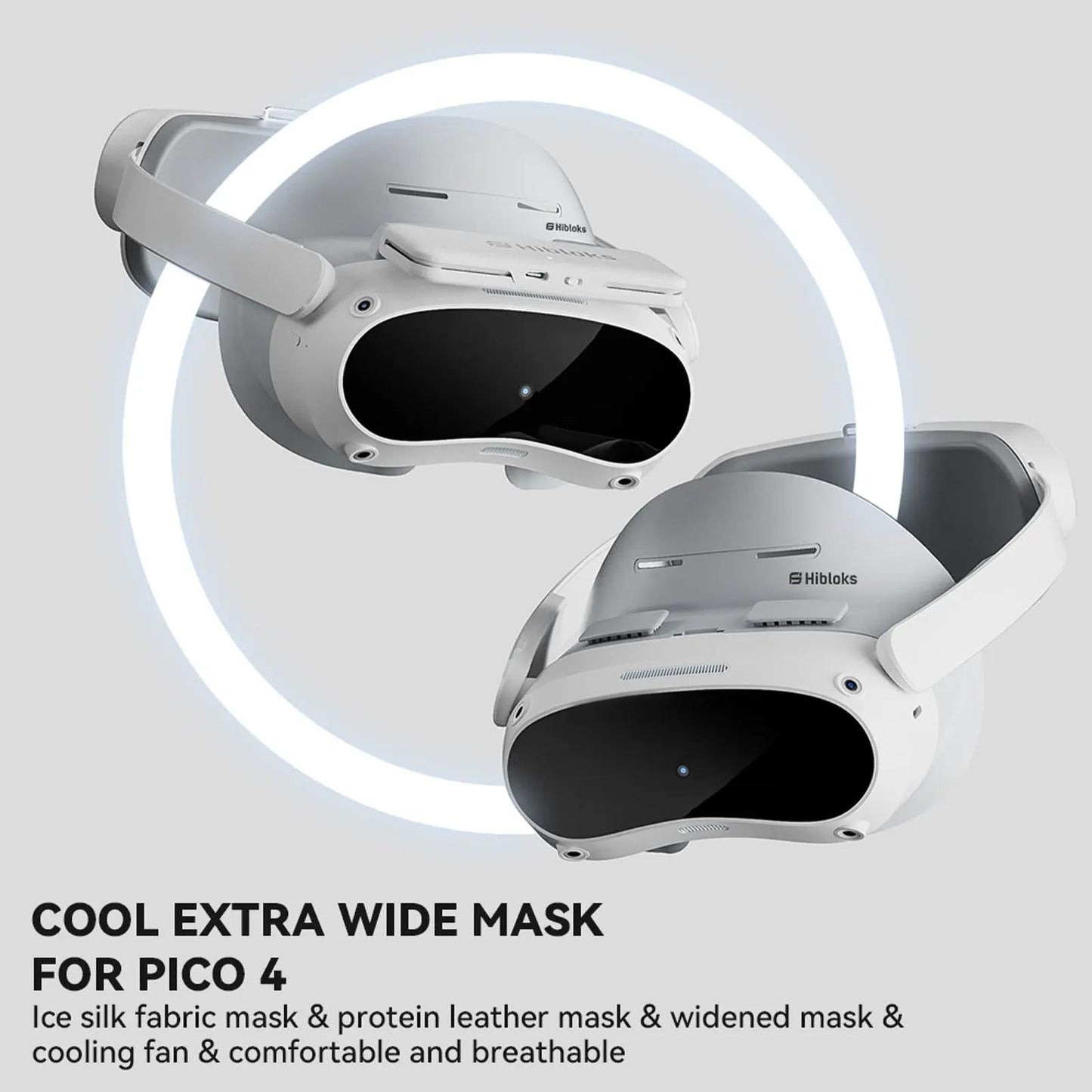 Comfortable Ice Silk Vr Face Cushion For Pico 4 Hibloks - 1Pc Pu Cotton