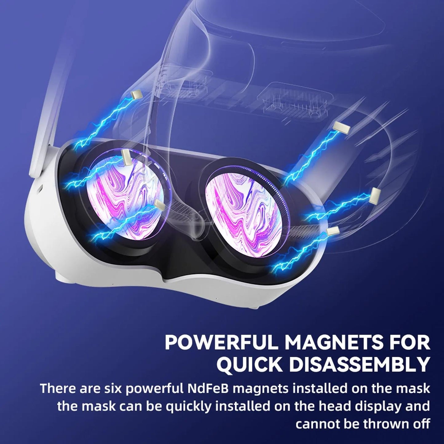 Comfortable Ice Silk Vr Face Cushion For Pico 4 Hibloks - 1Pc Pu Cotton