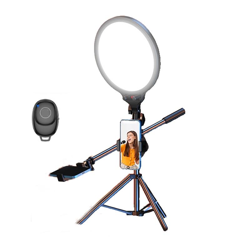 Full-screen 12.6 Selfie Ring Light Tripod Set - 210cm for Live Stream - 55Cm Bracket