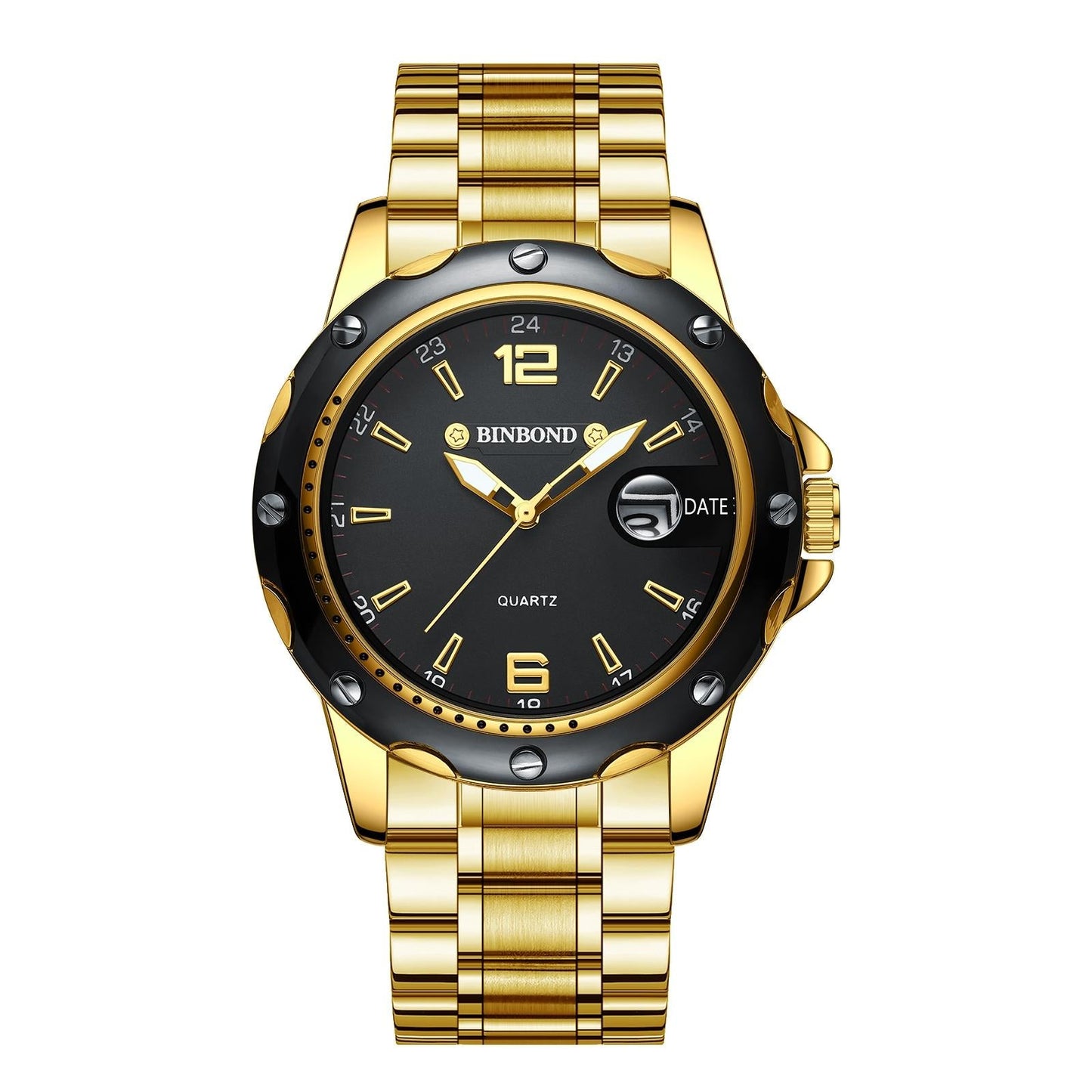 Waterproof Luminous Quartz Watch for Outdoor - White Steel-White