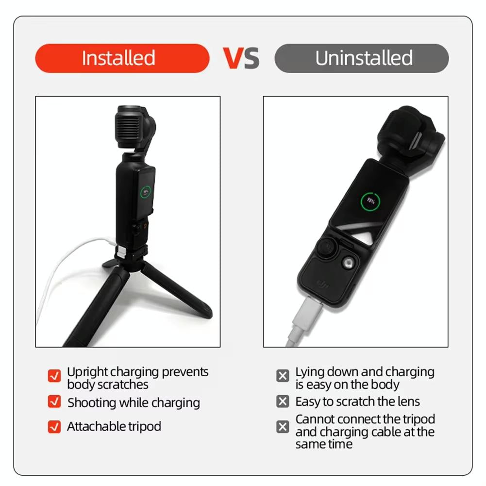 Quick Release Mount Adapter For Dji Osmo Pocket 3 Camera 1 / 4 Inch Hole - Only Base