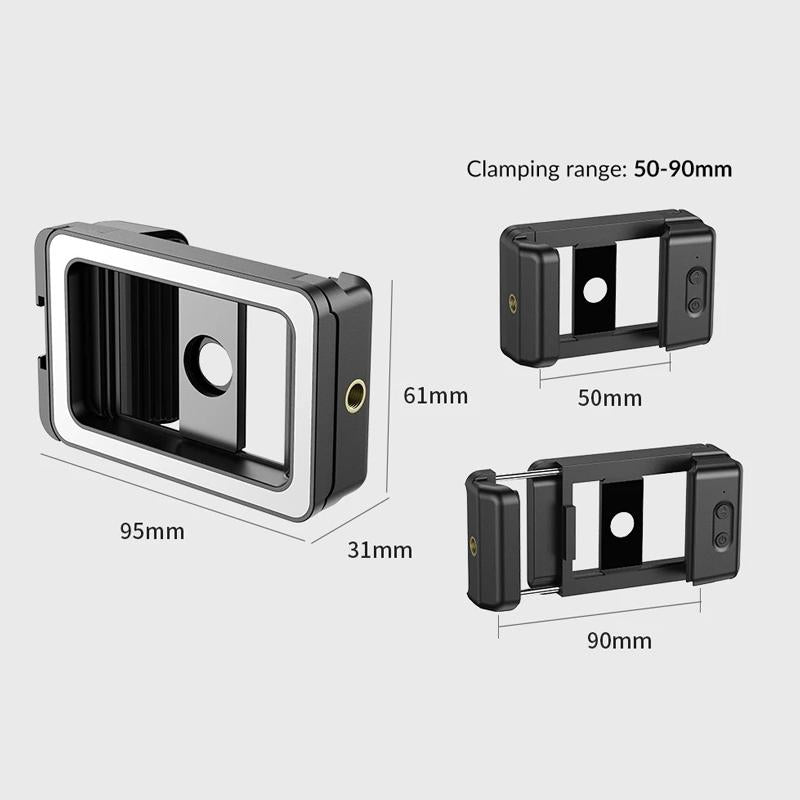 Universal Phone Clip with Multifunctional Fill Light - 1 / 4 & M17 M37 Thread Interface