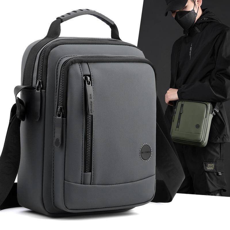 Men's Army Green Shoulder Messenger Bag Large - Small Black