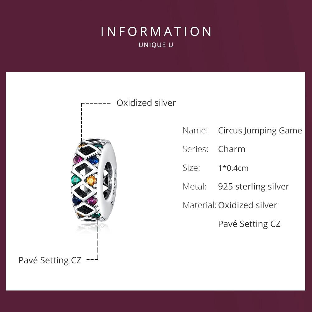 925 Sterling Silver Colorful Flag Beads For Diy Bracelets & Necklaces