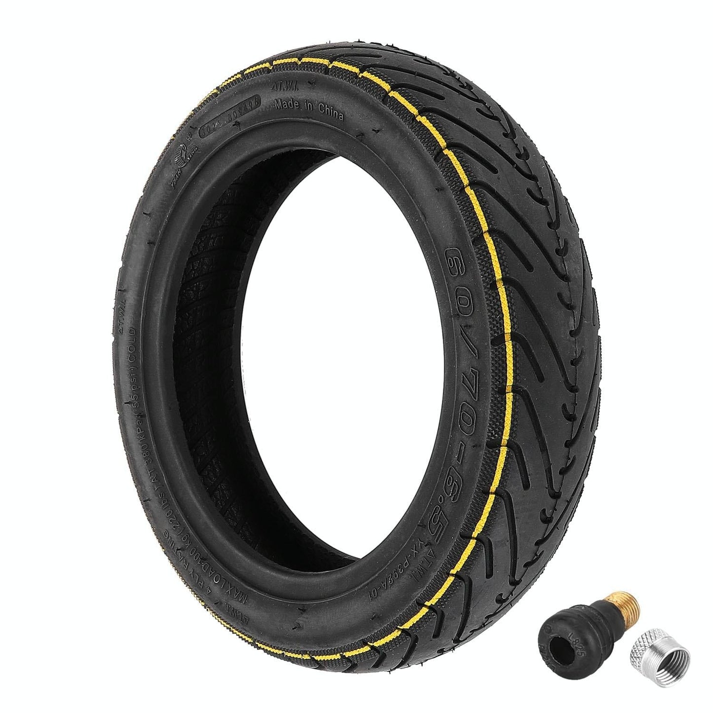 Electric Scooter with 10 Striped Vacuum Tire for Ninebot Max G30 Series