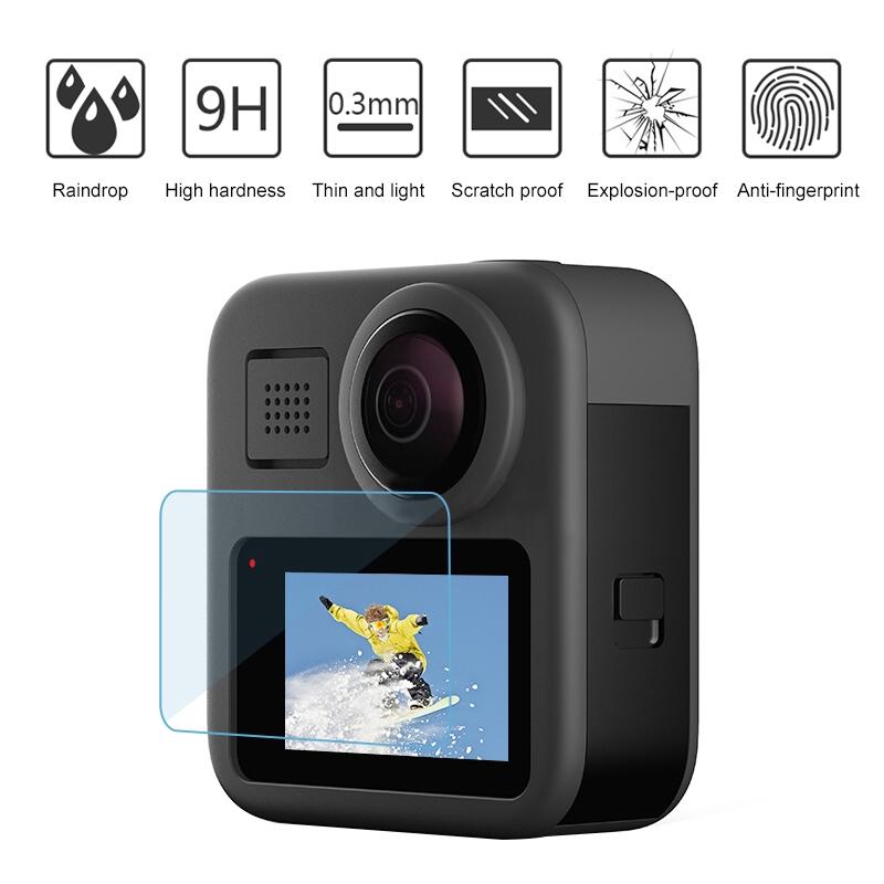 2-pack Tempered Glass Screen Protectors for Gopro Max Lcd Display