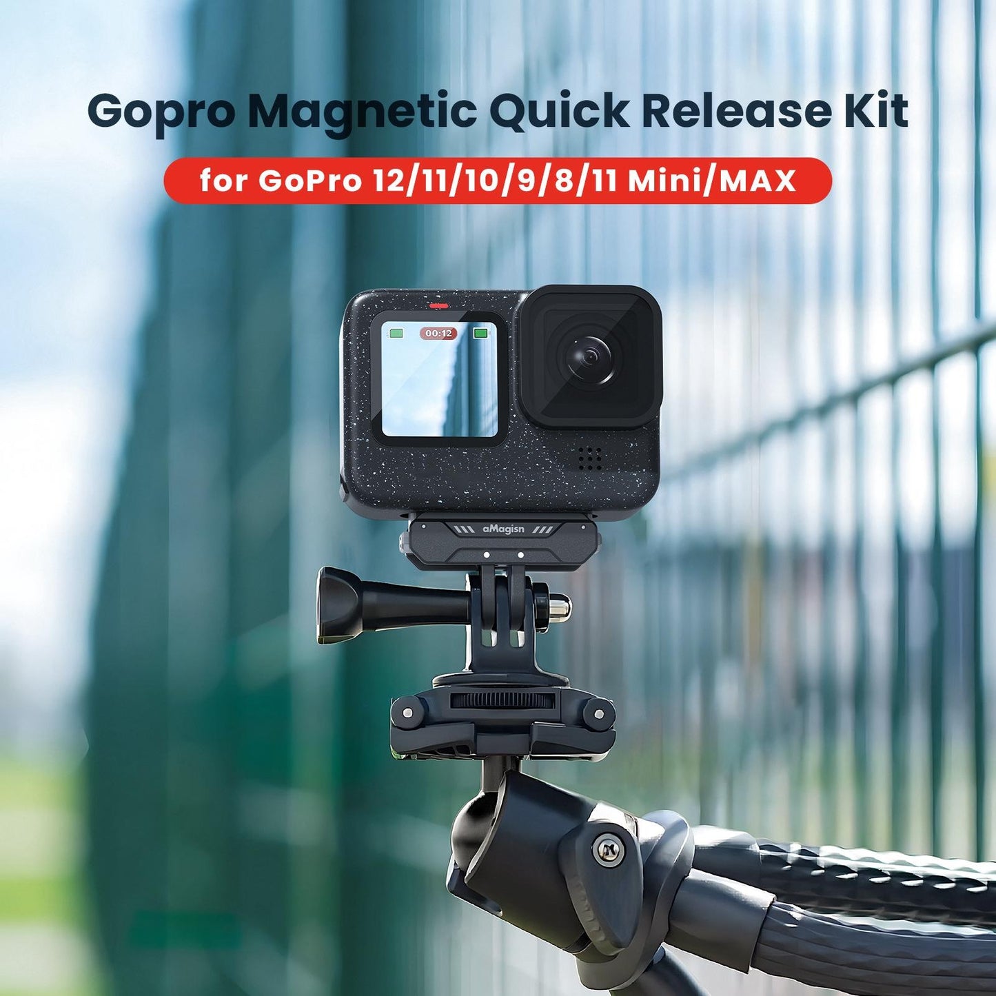 Magisn Magnetic Kit For Gopro Hero12 / 11 / 10 / 9 - Metal Absorption
