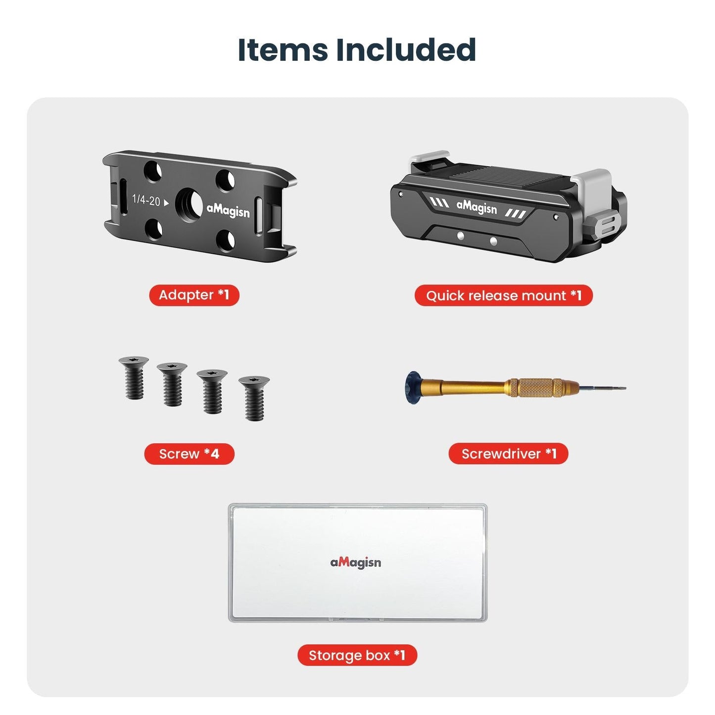 Magisn Magnetic Kit For Gopro Hero12 / 11 / 10 / 9 - Metal Absorption