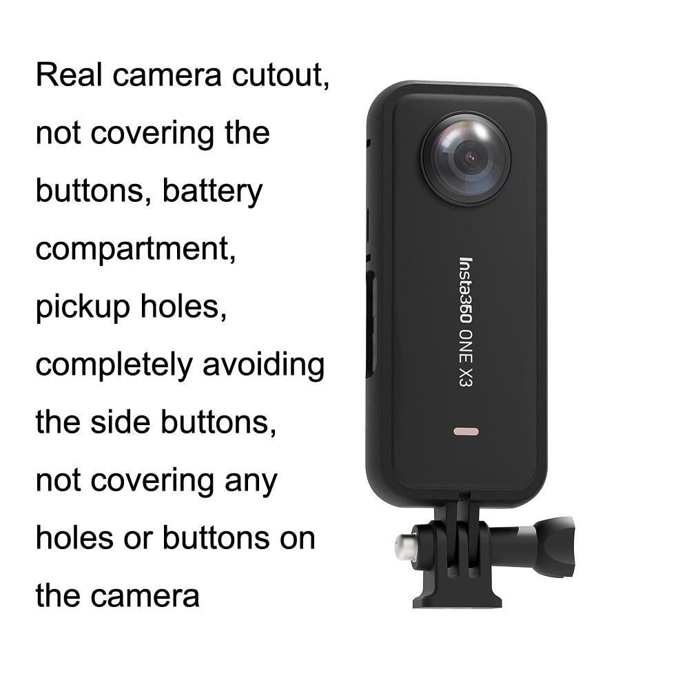 Panoramic Sports Camera with Plastic Protection for Insta360 X3