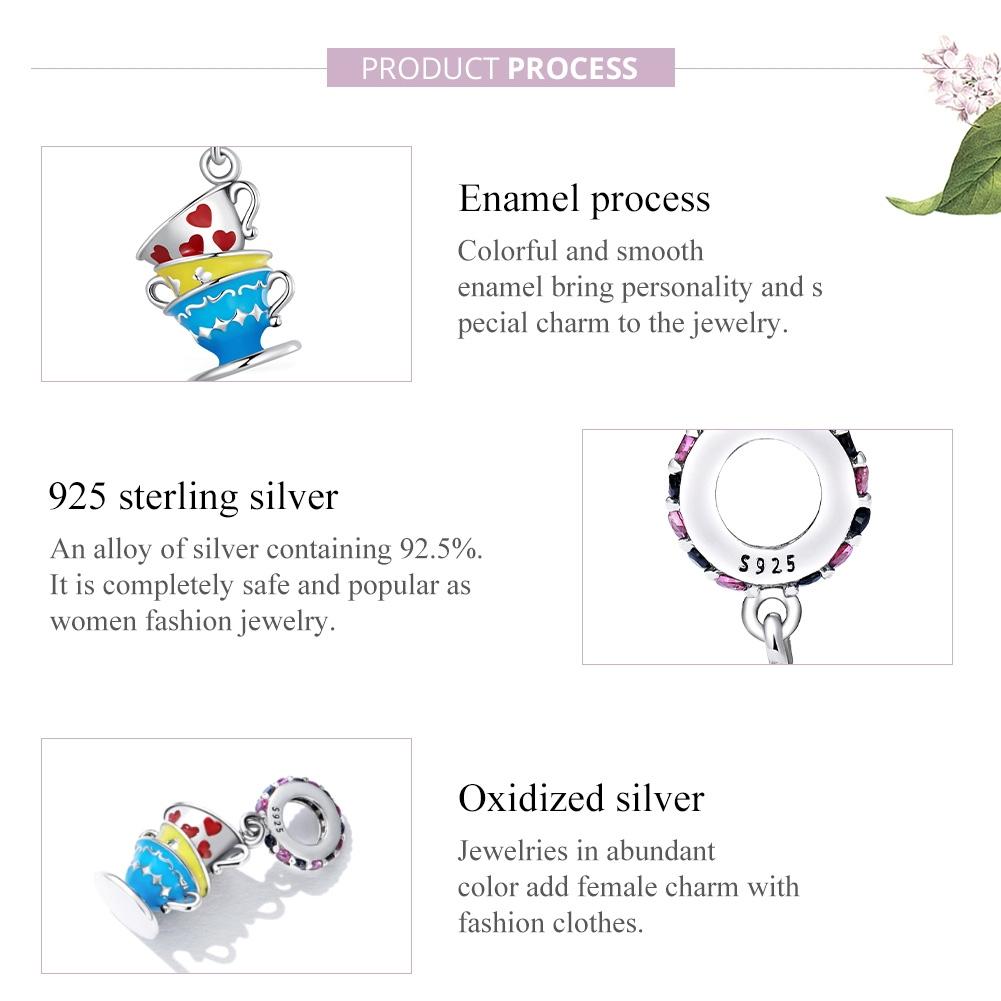925 Sterling Silver Magic Cup Pendant For Diy Bracelets & Necklaces