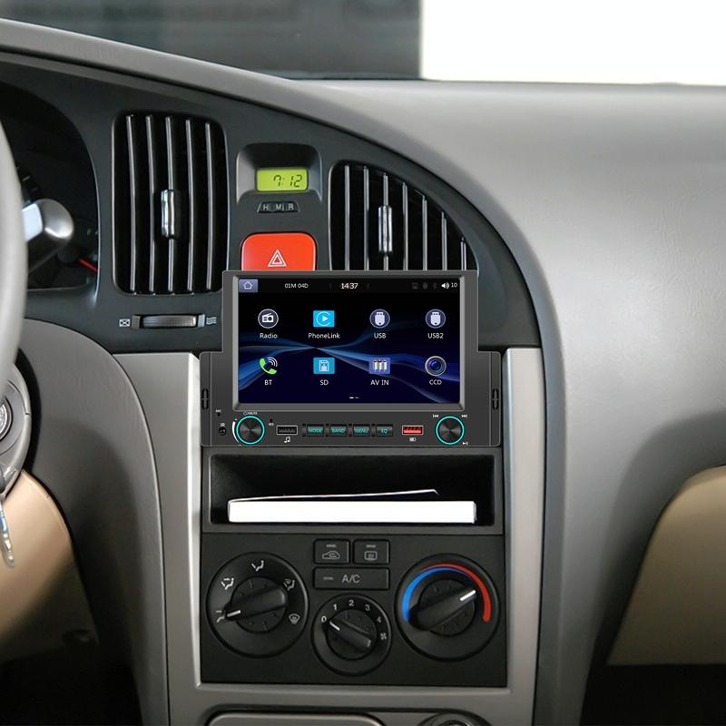 6.2 Inch Single Butt Carplay Car Monitor - Universal Wired Mp5 Player - Standard + 4 Light Camera