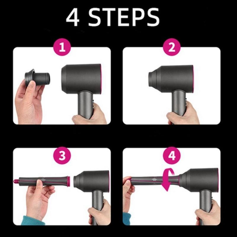 Long Barrels for Dyson Hair Dryer - Curling Iron Accessory Pair