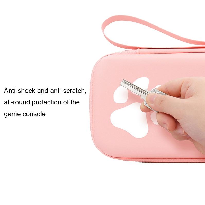 Switch Console Storage Bag with Cat Paw Design