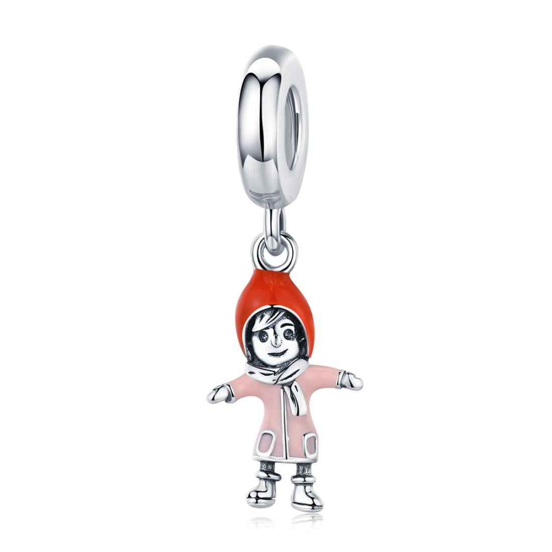925 Sterling Silver Sunshine Girl Bead Pendant For Diy Bracelets And Necklaces