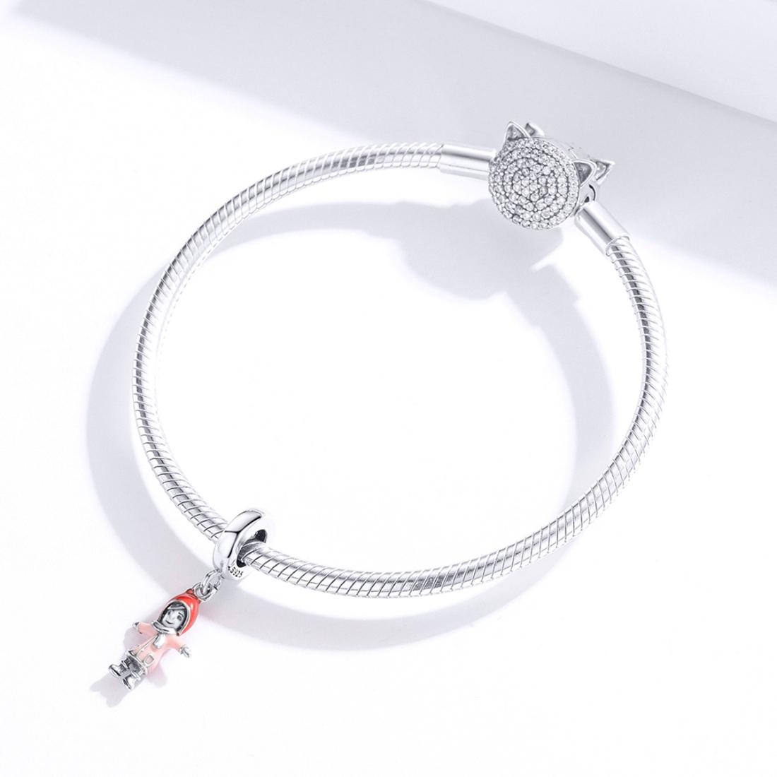 925 Sterling Silver Sunshine Girl Bead Pendant For Diy Bracelets And Necklaces