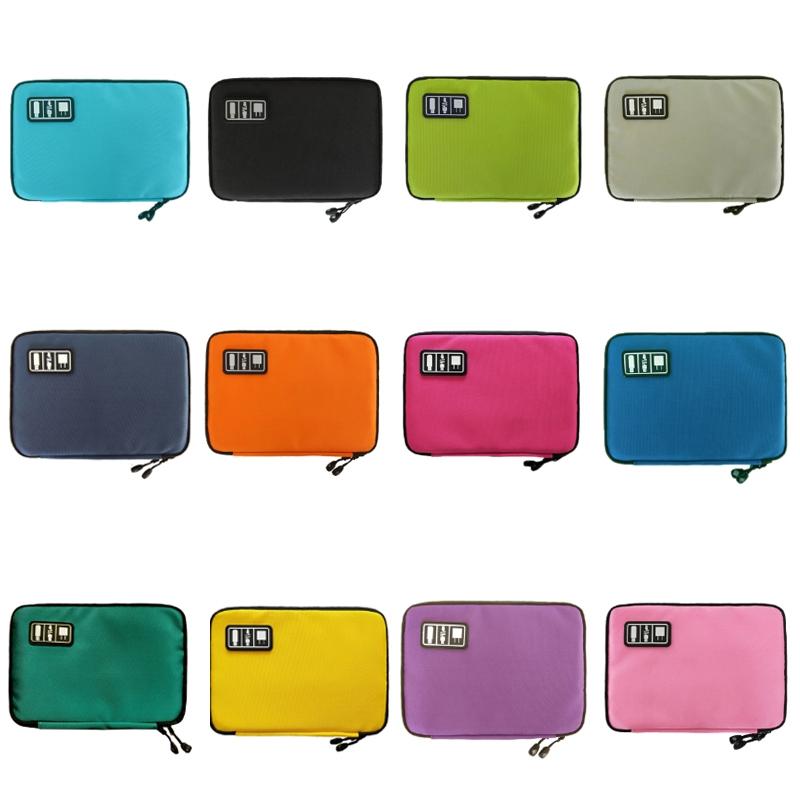 Portable Multifunctional u Disk Storage Bag for Mobile Phone Accessories - Black