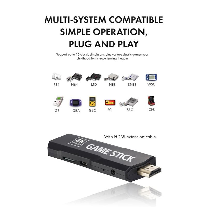 Wireless 4K Tv Game Console With 15 000 Games - 32Gb Storage