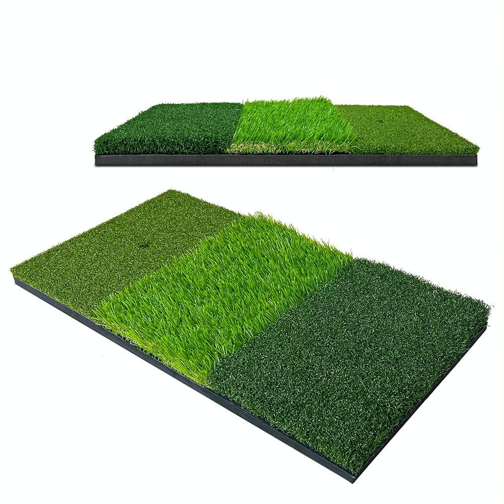 Indoor Golf Practice Pad - 3-In-1 Swing Mat For Hitting And Chipping - 90X40Cm