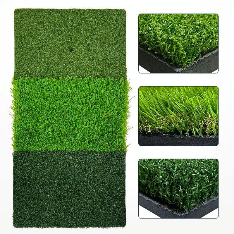 Indoor Golf Practice Pad - 3-In-1 Swing Mat For Hitting And Chipping - 90X40Cm