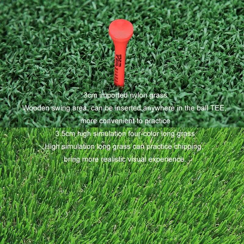 Indoor Golf Practice Pad - 3-In-1 Swing Mat For Hitting And Chipping - 90X40Cm