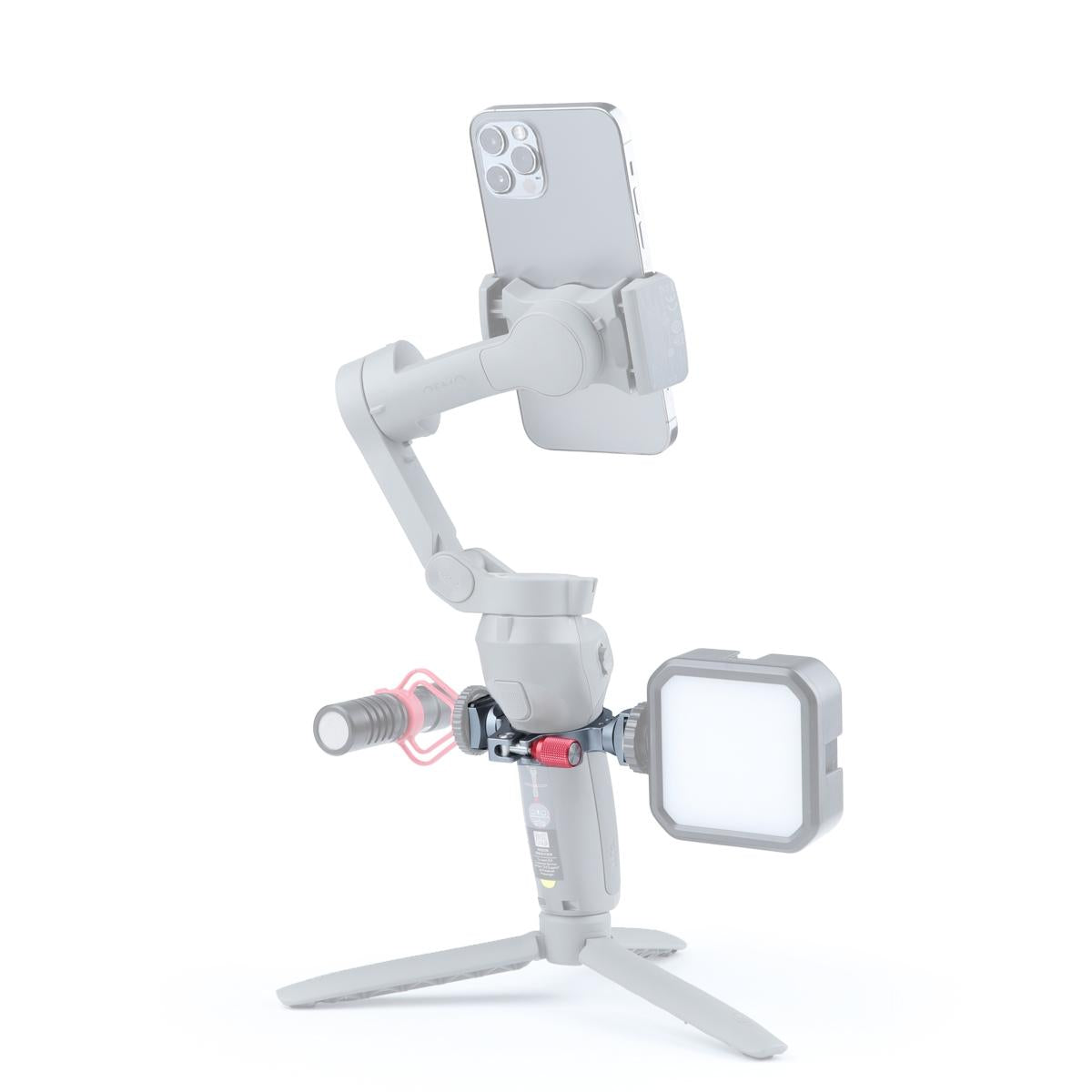 Extension Bracket with Dual Cold Shoe for Dji Om4 / Mobile 3 Stabilizer
