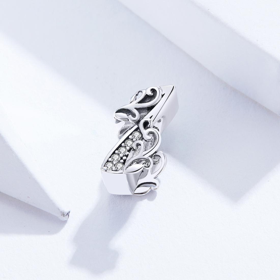 925 Sterling Silver Relief Number Series 0 9 Beads For Diy Bracelets & Necklaces Style - 1