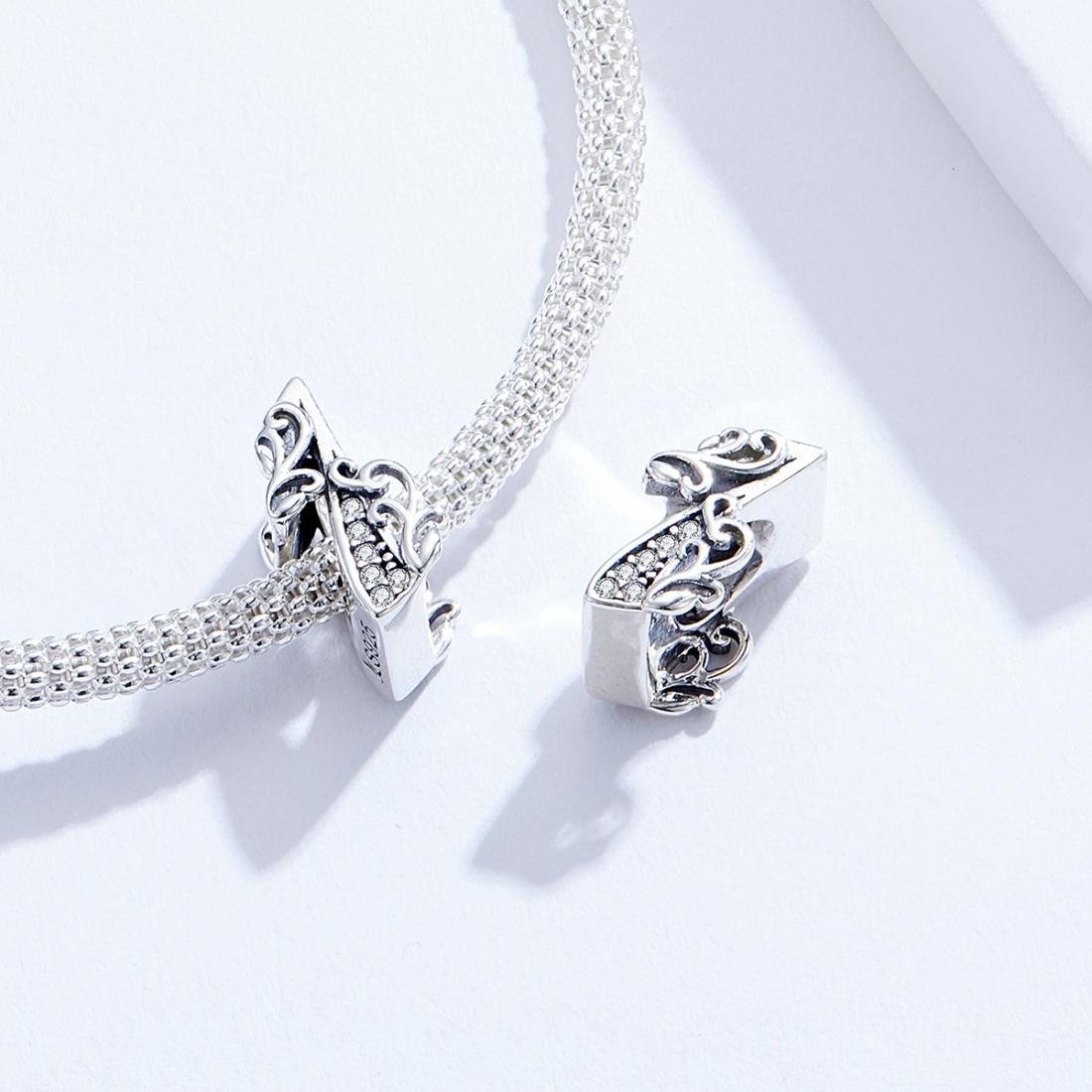 925 Sterling Silver Relief Number Series 0 9 Beads For Diy Bracelets & Necklaces Style - 1
