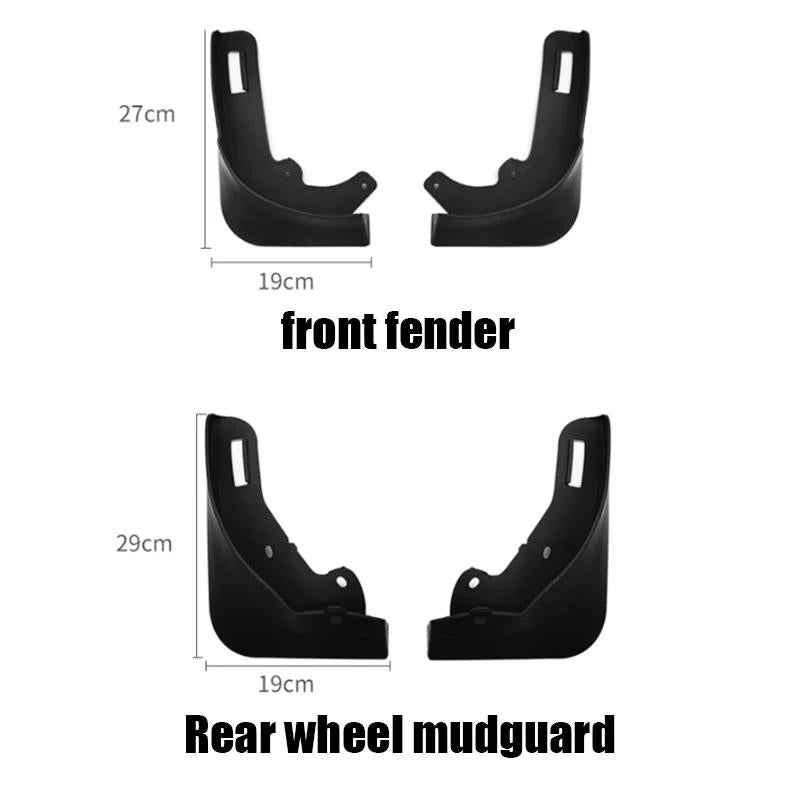 For Tesla Model Y Car Punch-Free Front And Rear Wheel Soft Rubber Fender Guard - Carbon Fiber - Carbon Fiber