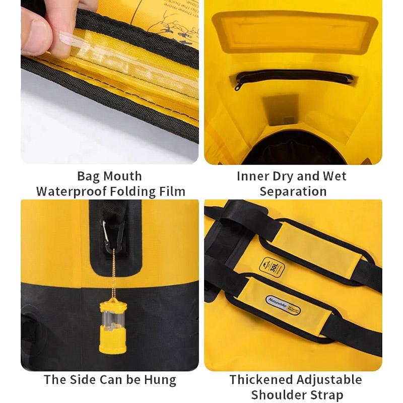 Waterproof Bag For Outdoor Water Activities 20L Khaki - 20L Yellow