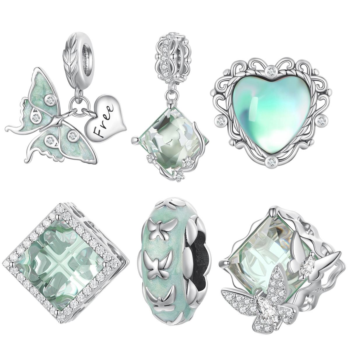 925 Sterling Silver Natural Butterfly Pendant For Diy Bracelets Bsc649 Style - Butterfly