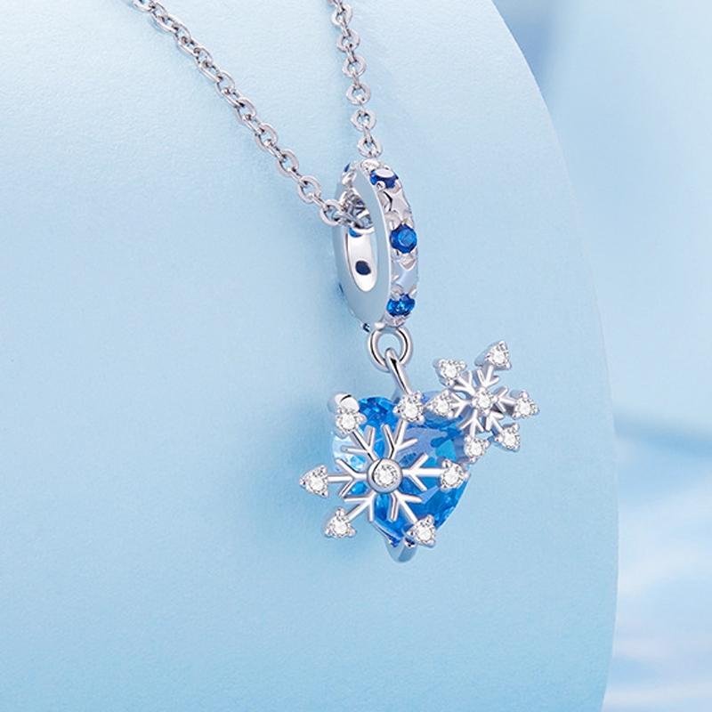925 Sterling Silver Diy Winter Snowflake Bracelet Bead Set