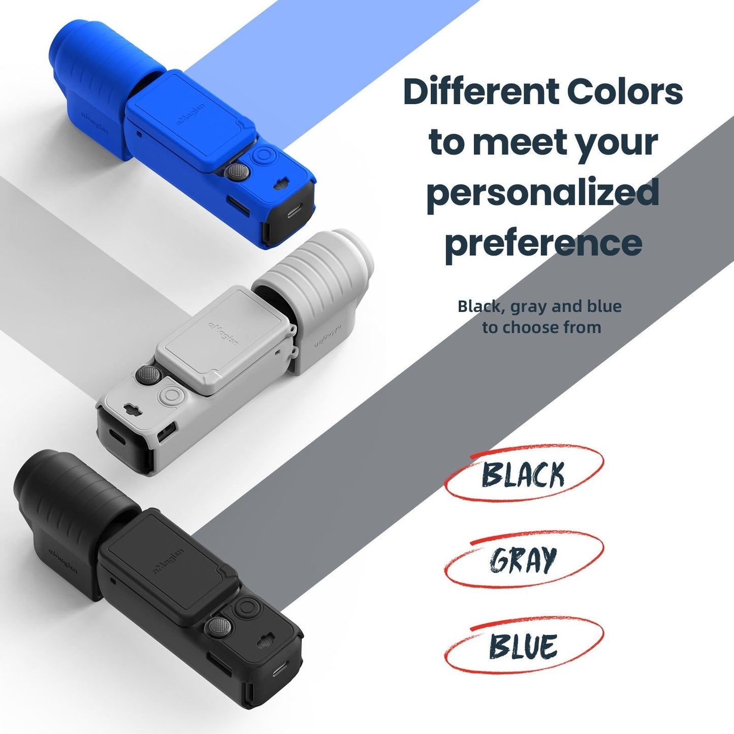 5-in-1 Silicone Case for Dji Pocket 3 Camera Accessories - 5 In 1 Blue