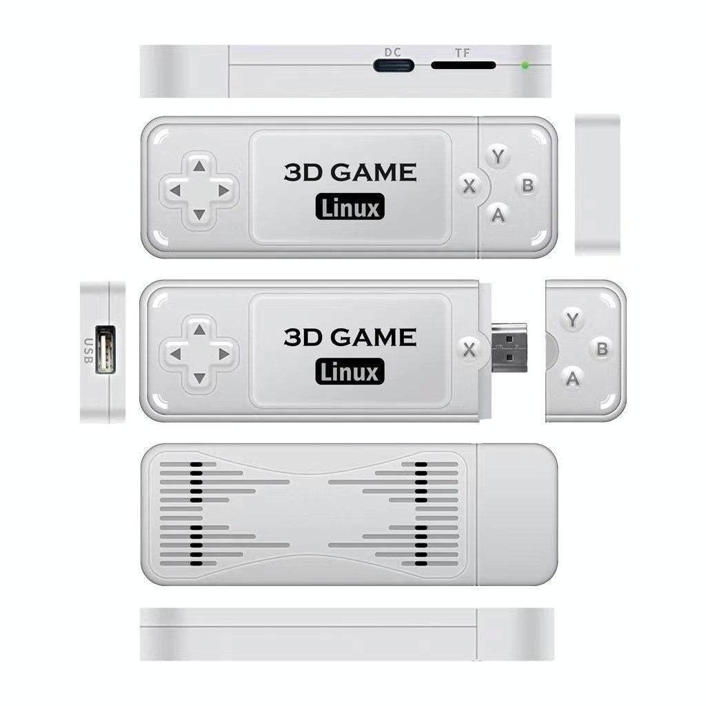 Portable 2.4G Wireless Game Console - 4K Hd Linux Stick - 128G Storage - 128G 10000+ Games