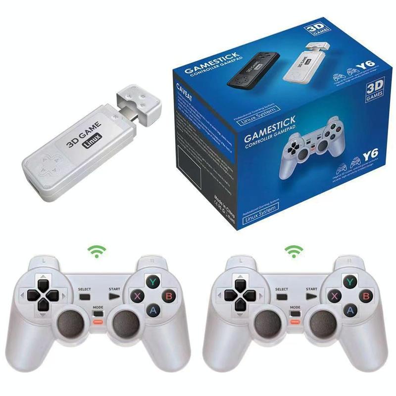 Portable 2.4G Wireless Game Console - 4K Hd Linux Stick - 128G Storage - 128G 10000+ Games