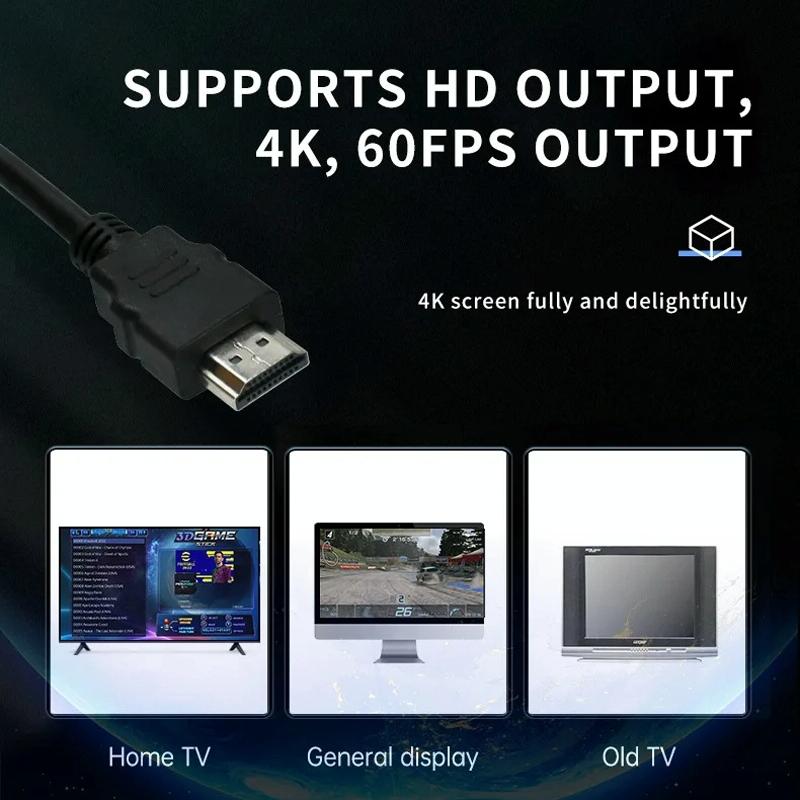 Portable 2.4G Wireless Game Console - 4K Hd Linux Stick - 128G Storage - 128G 10000+ Games