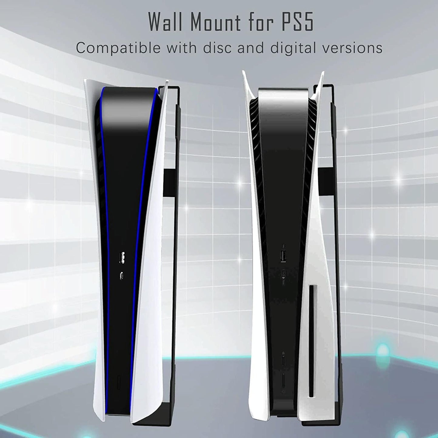 Universal Wall Mount for Ps5 Console - no Headset Handle Included - Excluding Headset Handle Bracket