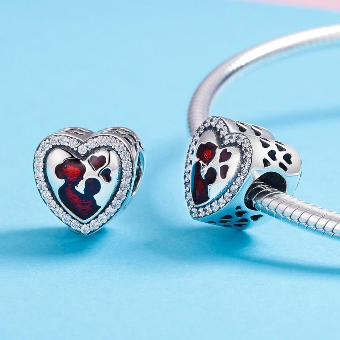 925 Sterling Silver Mother'S Love Bead Bracelet Accessory