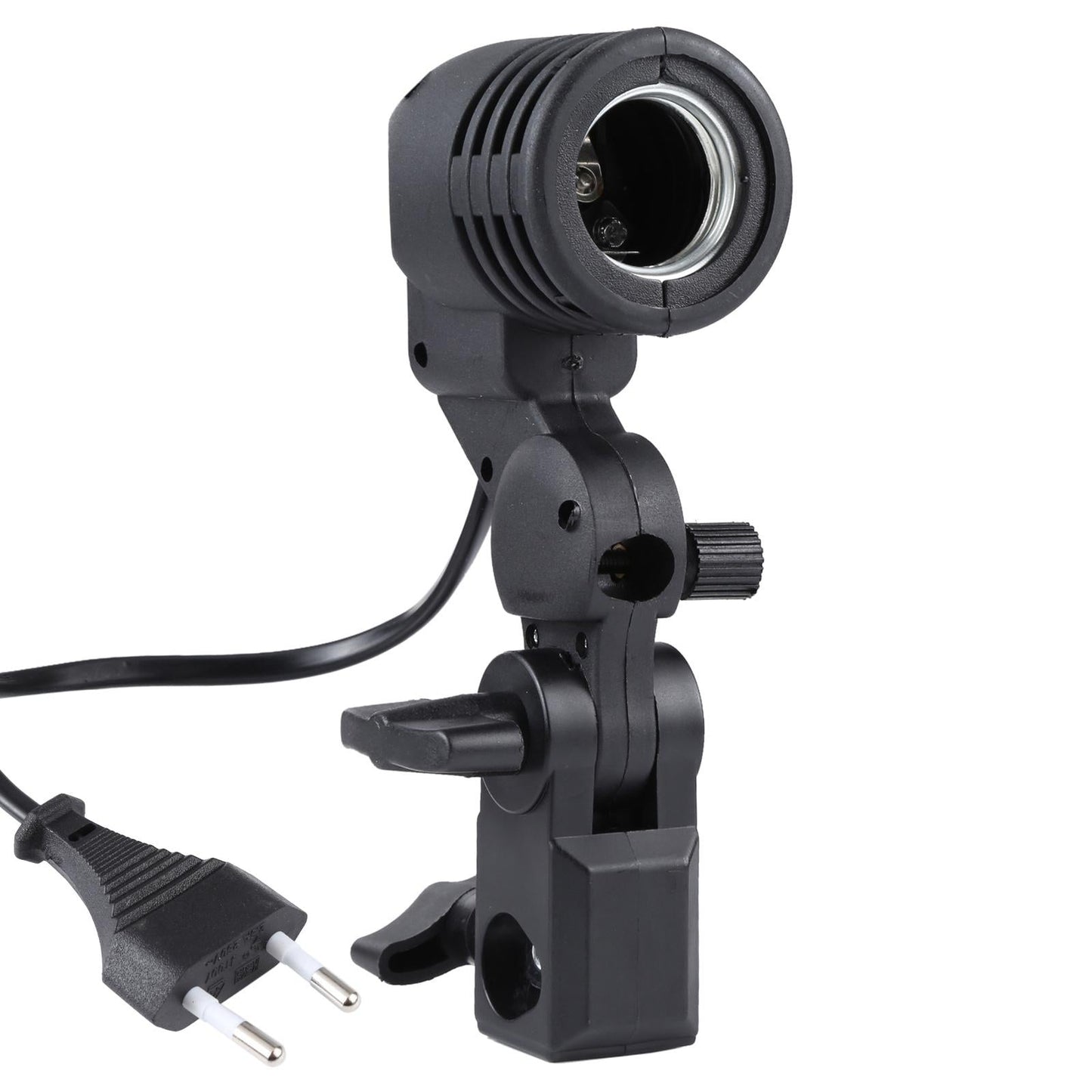 Studio Light Mount Stand With E27 Ac Socket And Umbrella Holder In Black