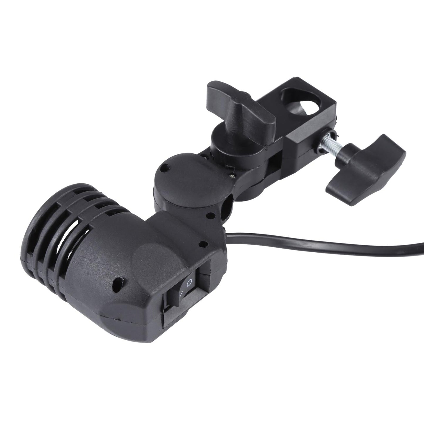 Studio Light Mount Stand With E27 Ac Socket And Umbrella Holder In Black
