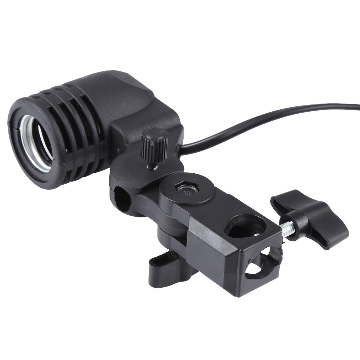 Studio Light Mount Stand With E27 Ac Socket And Umbrella Holder In Black