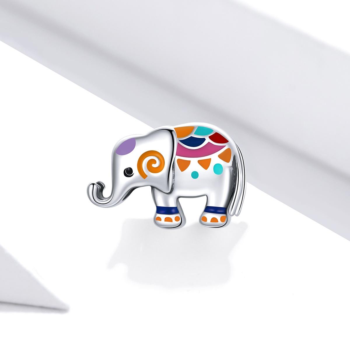 925 Sterling Silver Colorful Elephant Beads For Diy Bracelets & Necklaces