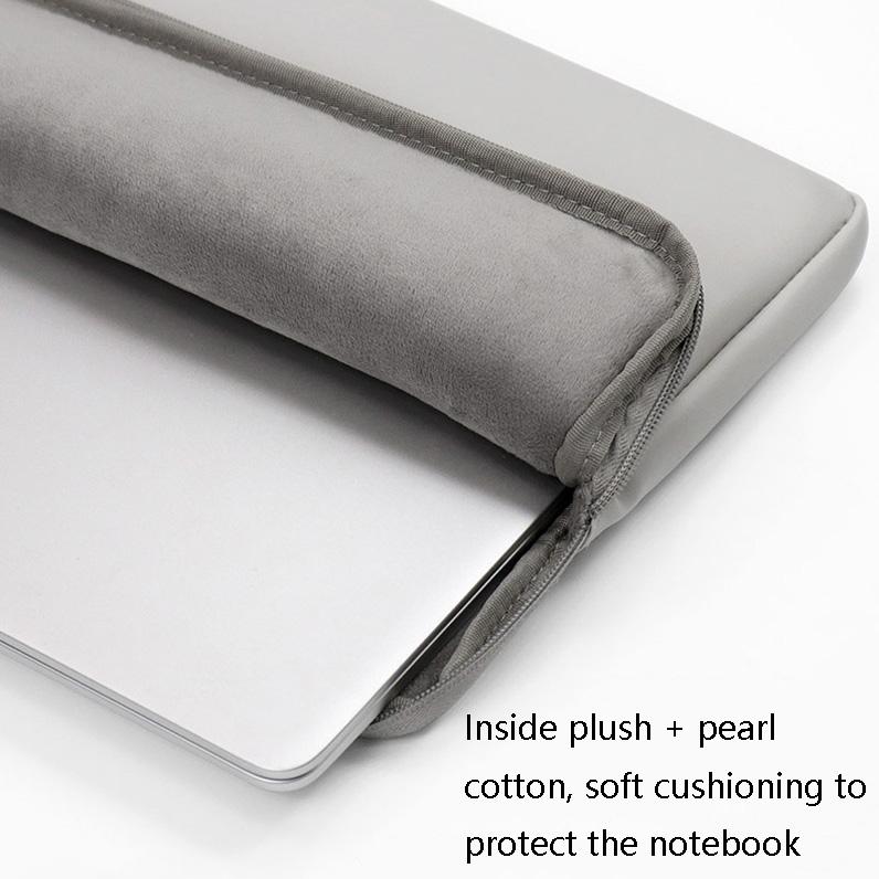 Double-Layer Leather Laptop Bag - 16 / 17 Inch - Gray