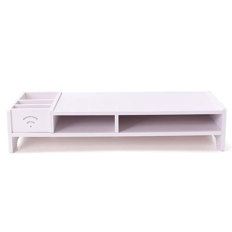 Versatile Desktop Monitor Stand - Sturdy Wood Riser for Laptop Notebook Tv