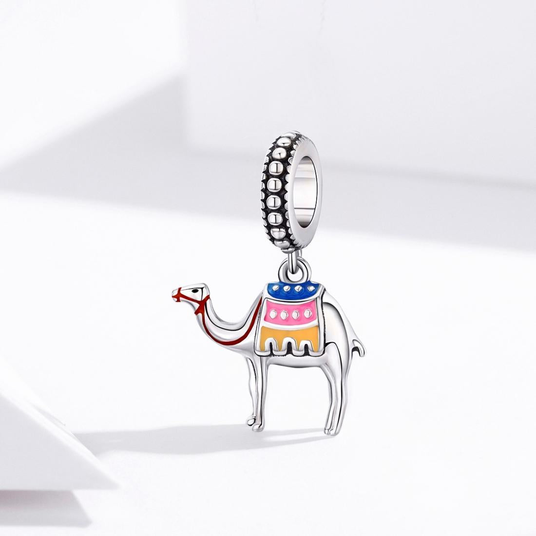 925 Sterling Silver Camel Bead Pendant For Diy Bracelets & Necklaces