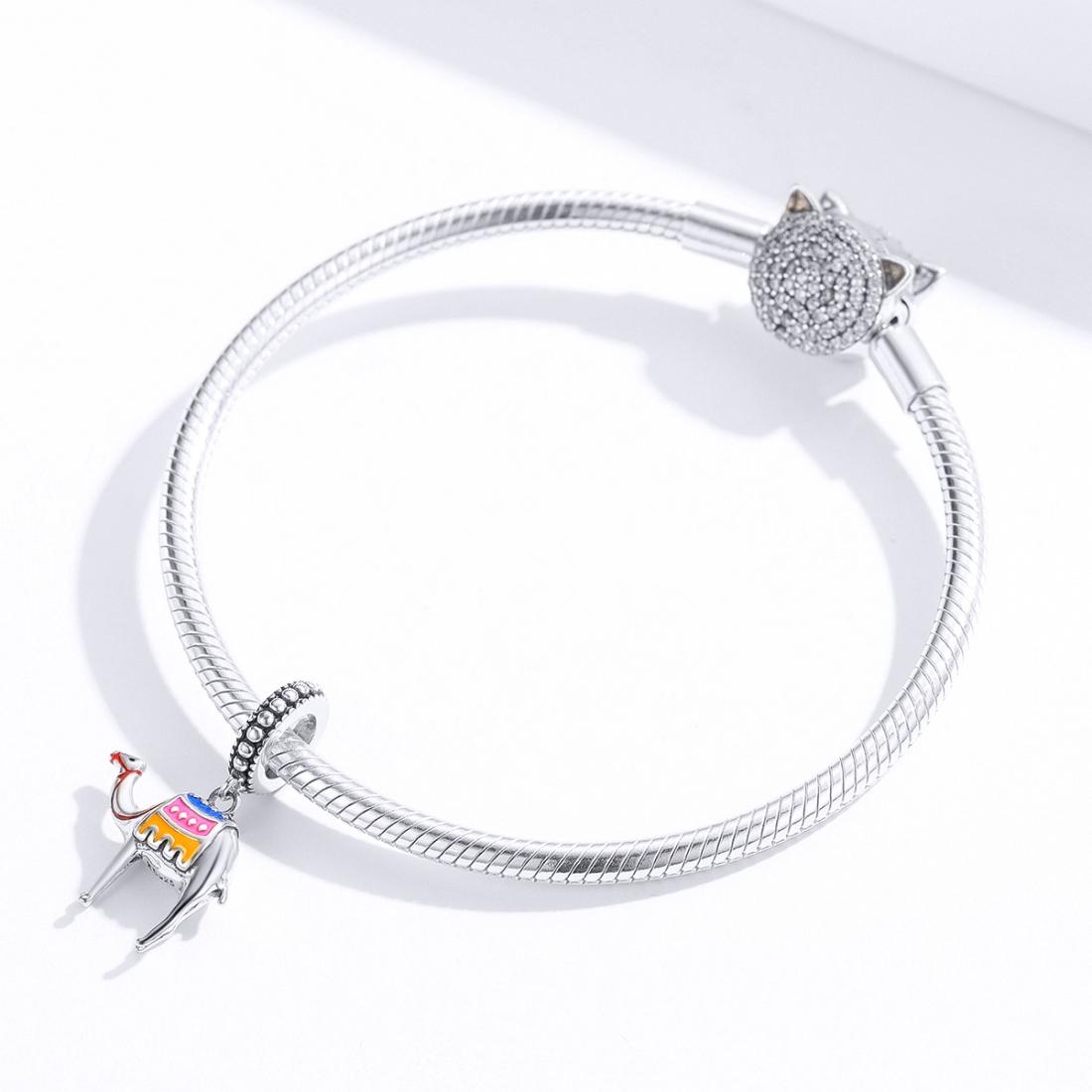 925 Sterling Silver Camel Bead Pendant For Diy Bracelets & Necklaces