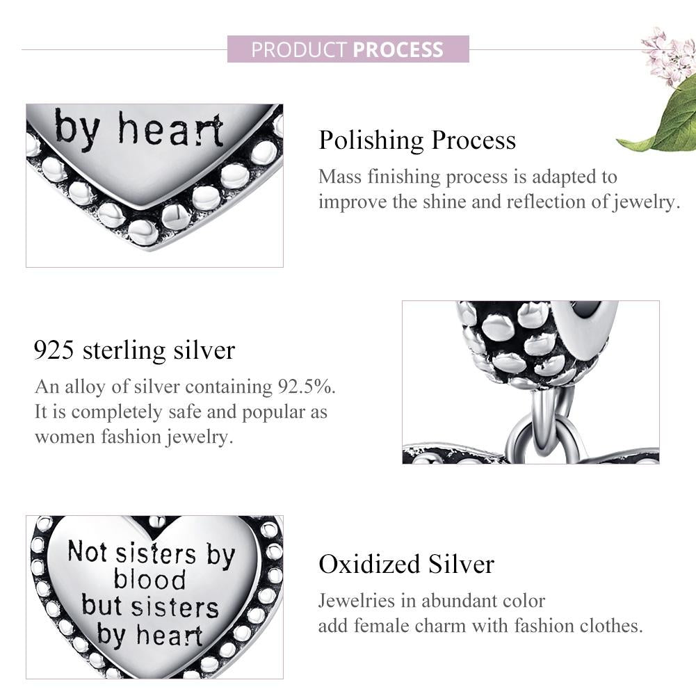 Retro Heart Charm For Diy Bracelets