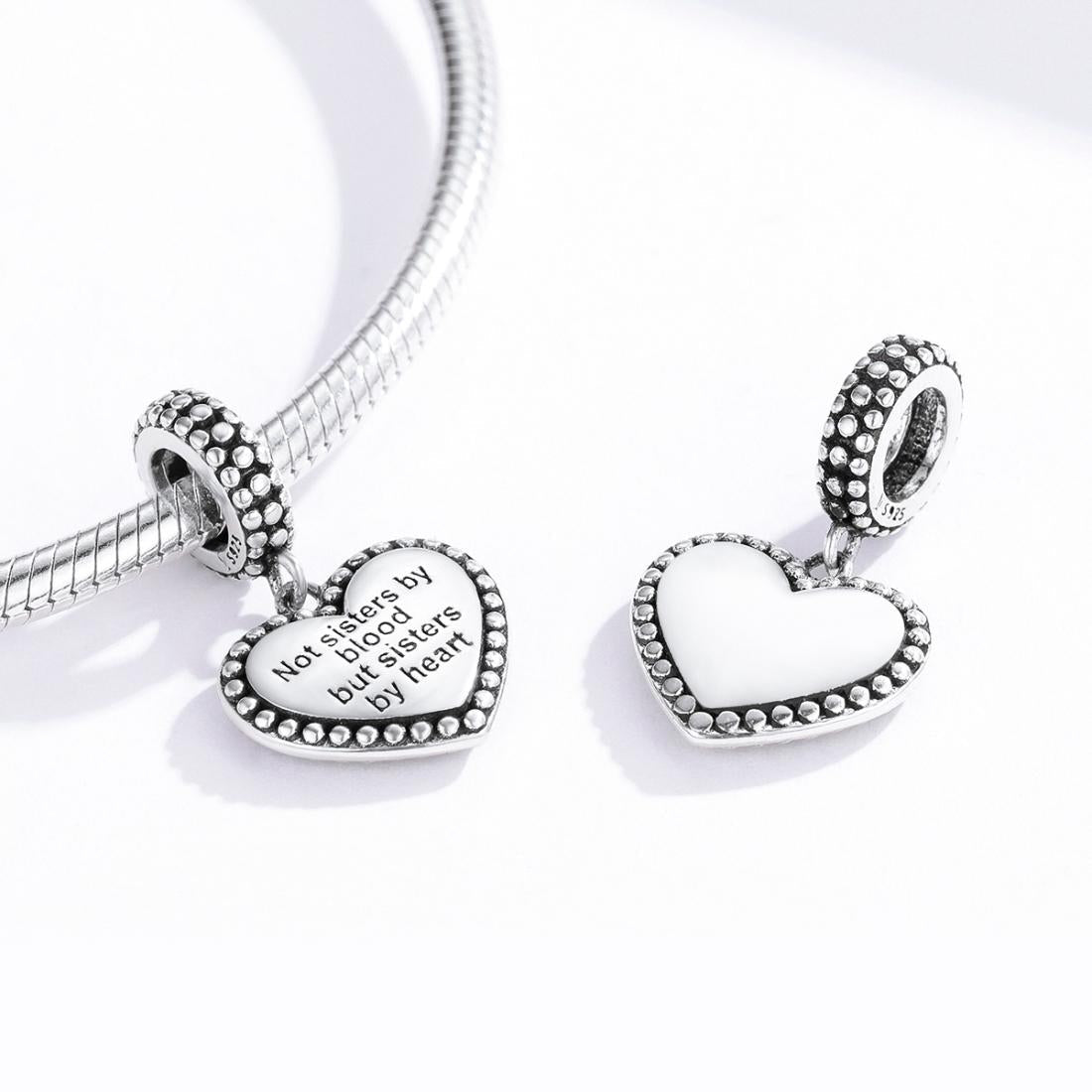 Retro Heart Charm For Diy Bracelets