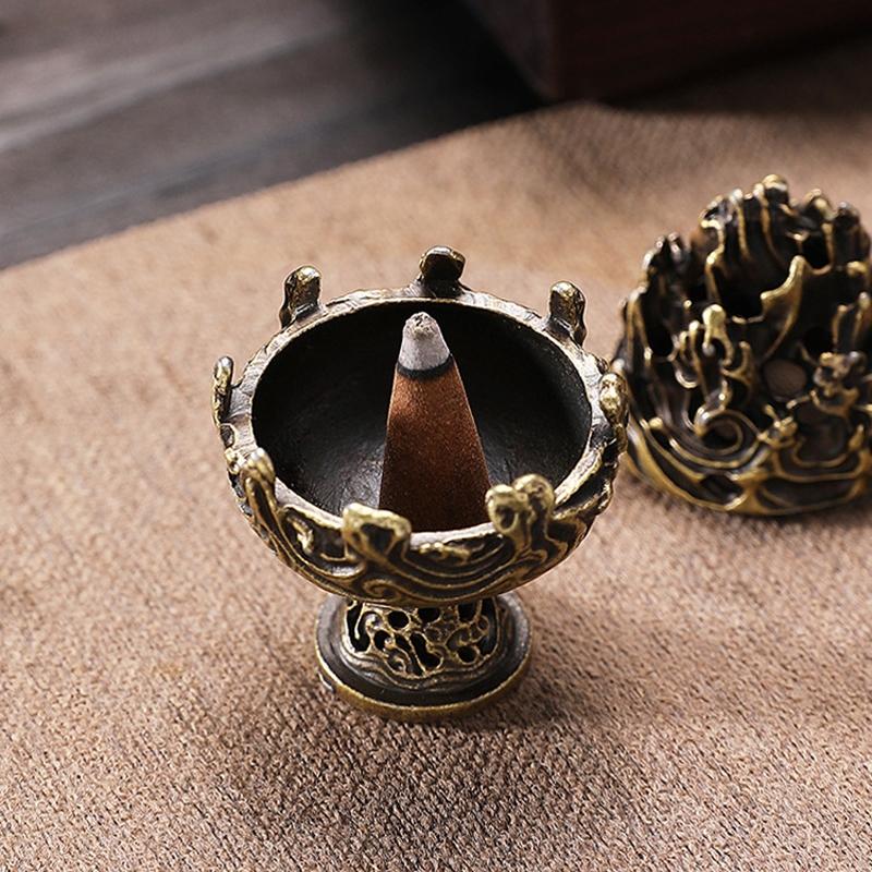 Small Vintage Copper Incense Burner - Indoor Ornament